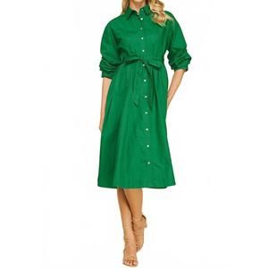 green emerald velvet dress Freya Dress Green / L main image 0